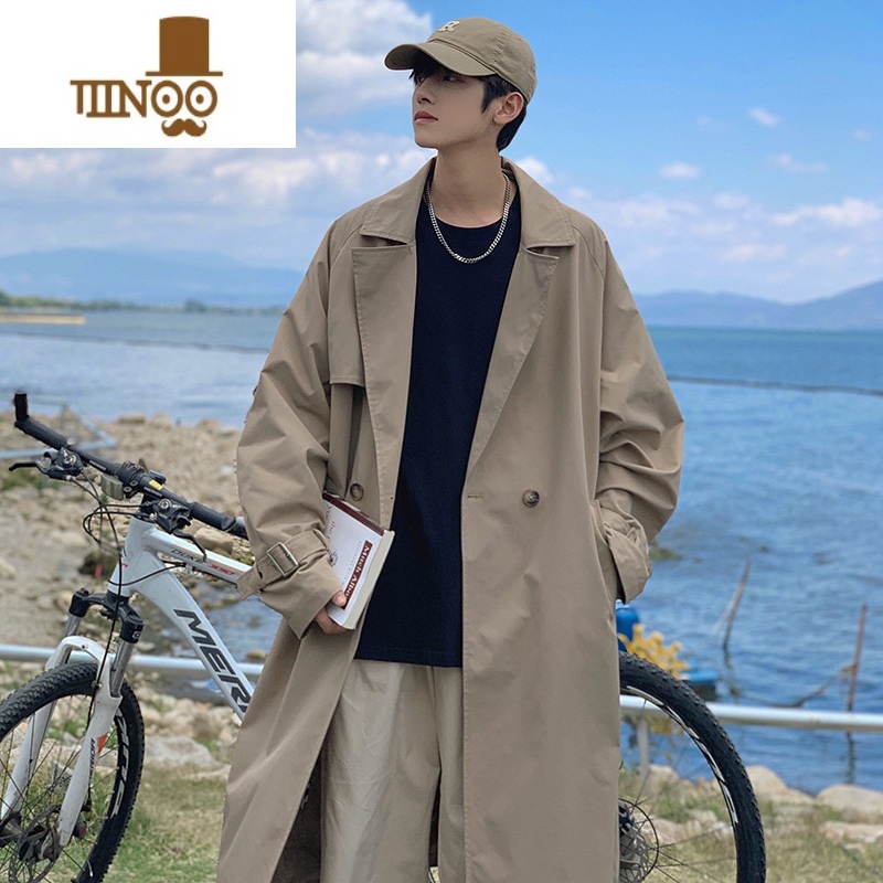 YANXU风衣外套男士秋季中长款山本大衣男生感机能日系复古披风斗篷高清大图