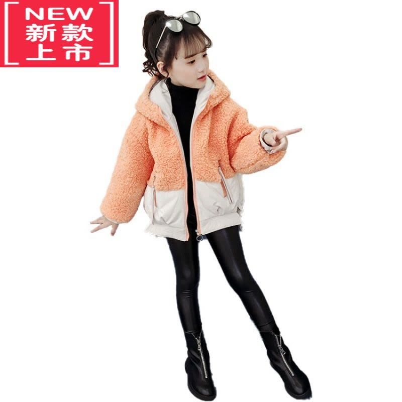 可莉允女童棉衣加厚2022新款冬季洋气韩版棉服中大儿童羊羔绒夹棉外套图片