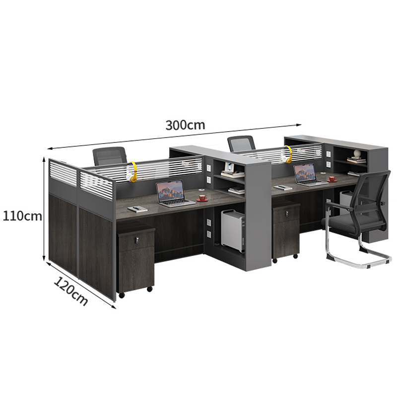 芙瑞塔屏风桌 四人位+椅柜套高清大图