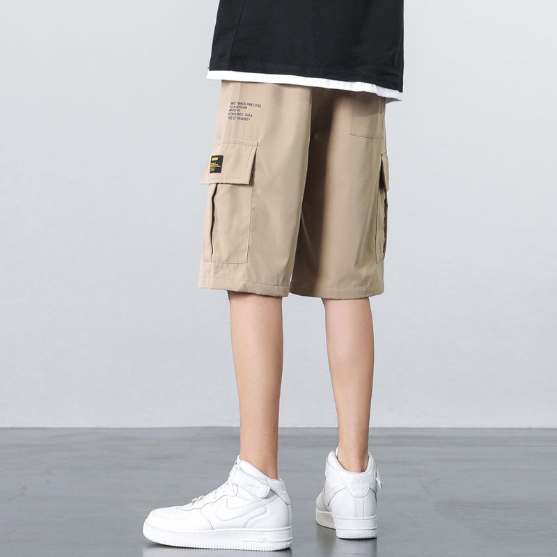 真维斯工装短裤男士夏季薄款潮牌外穿冰丝裤子大码运动五分裤中裤