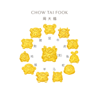 周大福十二生肖 足金定价黄金吊坠转运珠EOR【多款可选】 EOR829趴趴羊