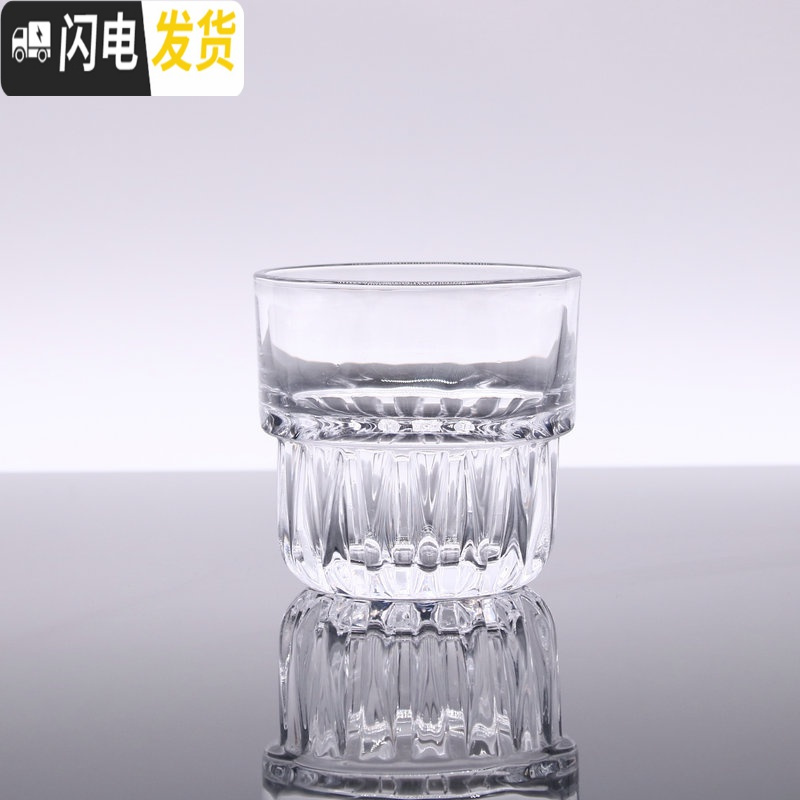 三维工匠fat white玻璃咖啡杯 小拿铁澳白杯耐热玻璃杯ins网红意式竖纹杯 260-6只装折扣价咖啡器具