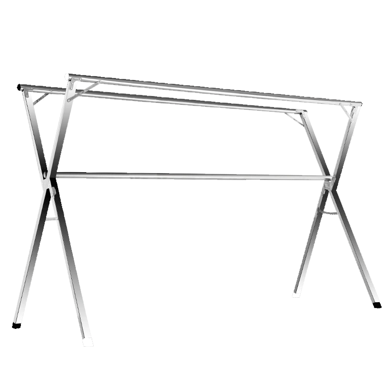 酷美智悦 不锈钢落地晾衣架可伸缩150-240cm KM-JZ238 个高清大图