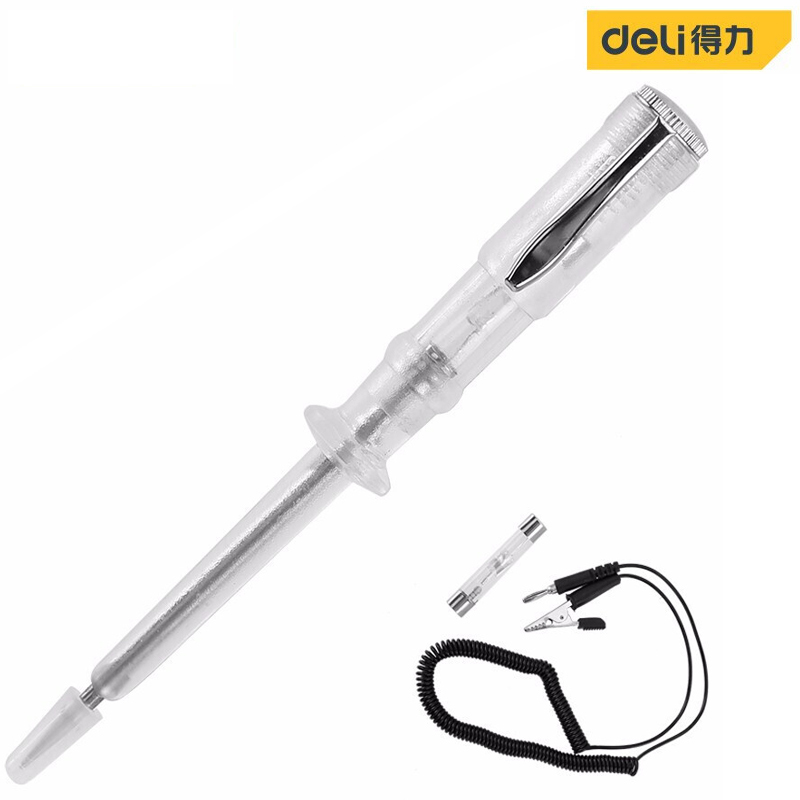 得力(deli)DL8007 测电笔 可测6-24V 用于检测交通运输机械低压电路故障