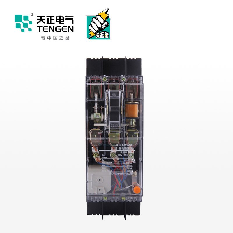 天正电气 DZ15LE-40 3KA 热磁式 32A 3P 手动固定式380V 01020010268塑壳漏电保护断路器