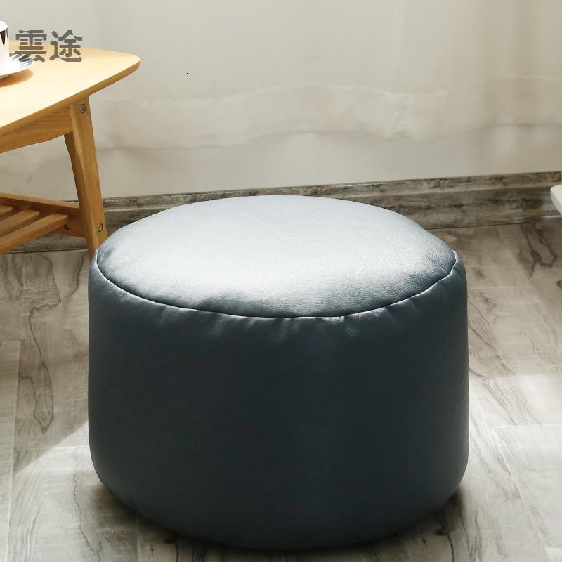 创意客厅家用棉麻沙发凳小墩子单人布艺日式榻榻米圆形换鞋凳地垫定制