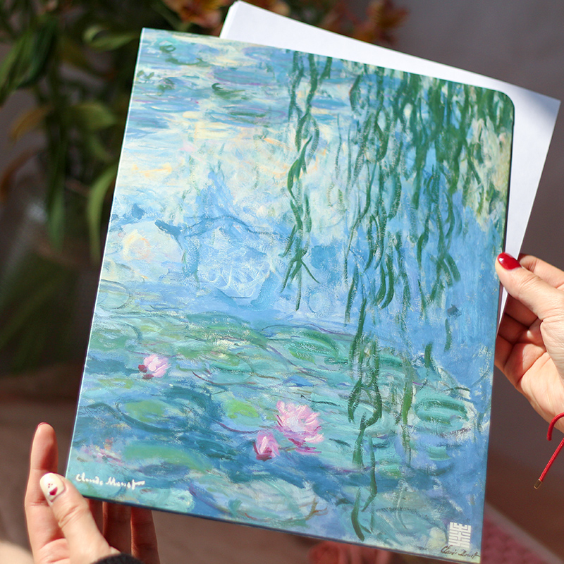 出类艺术生活美学5(莫奈) [正版]油画风元素文件夹A4纸质L型加厚活页夹文件袋办公袋资料册莫奈画集个性创意文具礼物4个高清大图