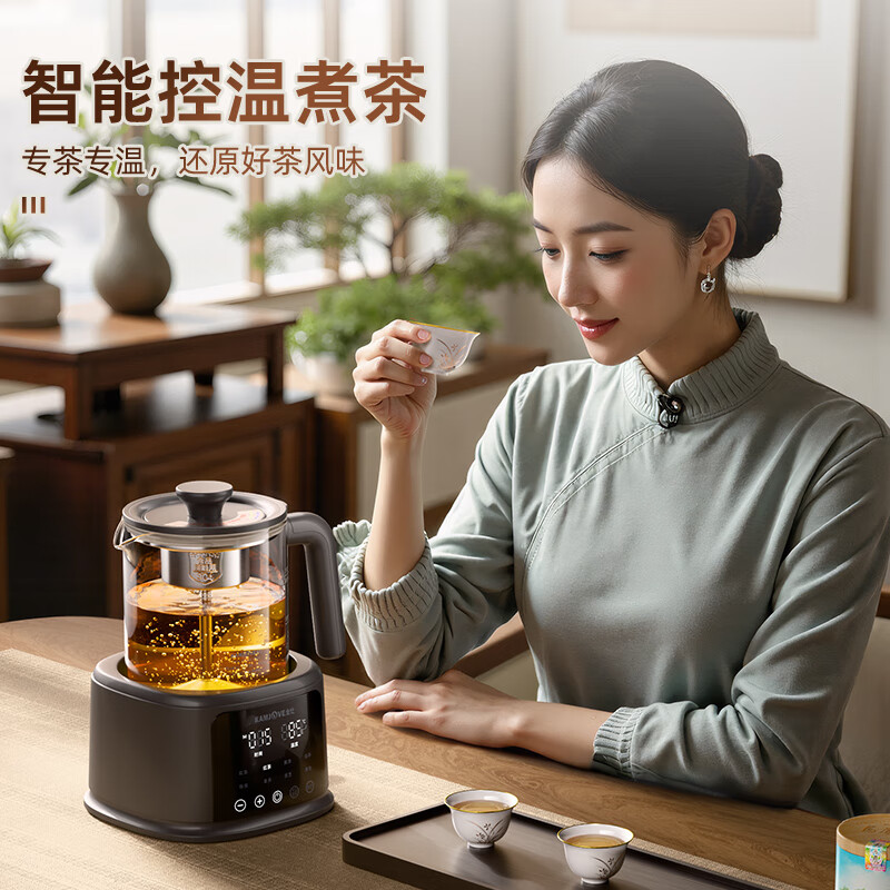 金灶(KAMJOVE)大容量喷淋式煮茶器养生壶保温壶蒸汽煮茶壶烧水壶家用茶壶高清大图