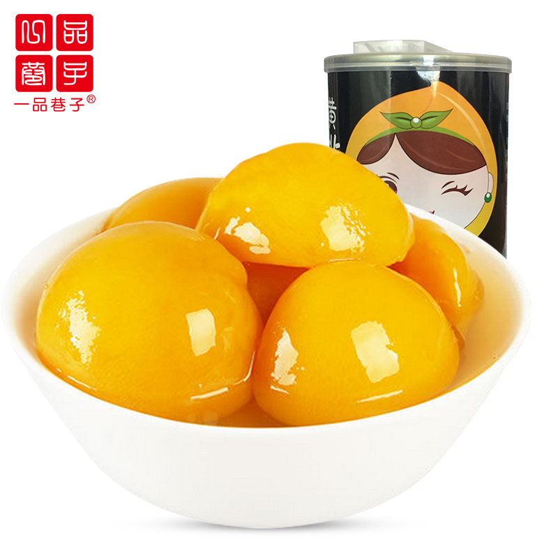 一品巷子 糖水黄桃水果罐头黄桃罐头425g*4罐开罐即食