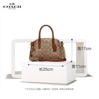 [直营]蔻驰(COACH)sage系列C纹皮革迷你戴妃包单肩包手提包斜挎包女包 涂层帆布 拉链搭扣 软 女包