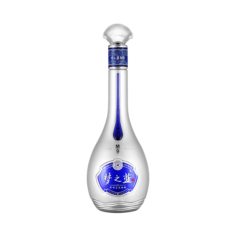 洋河蓝色经典 梦之蓝M9 45度 单瓶装白酒500ml 口感绵柔浓香型 白酒正品