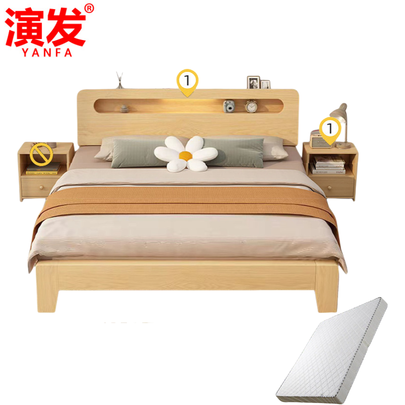 实木床120*200cm 张高清大图