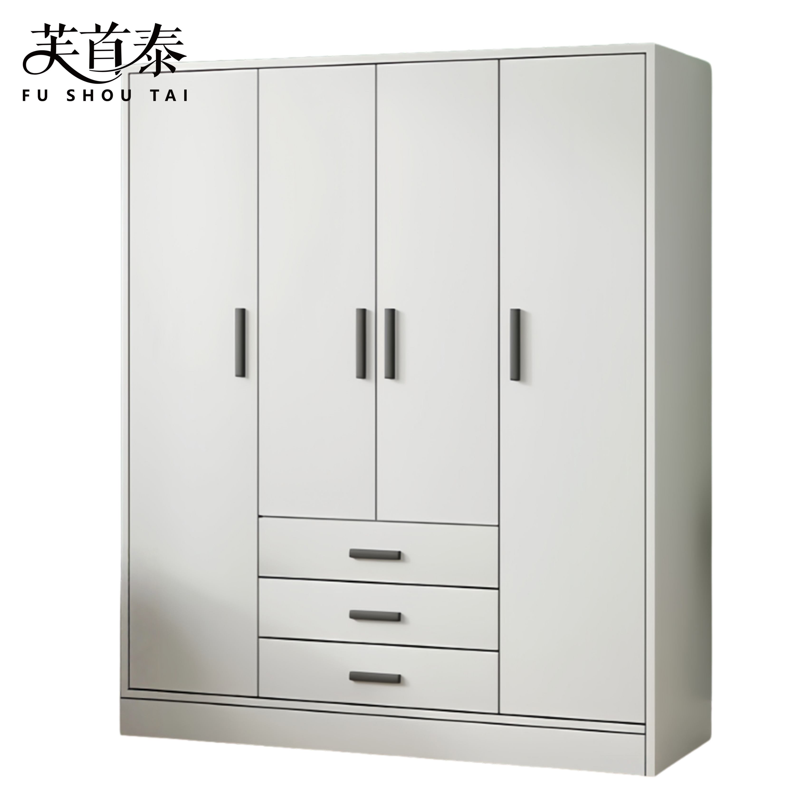 芙首泰四门三抽衣柜1400*450*1800mm个高清大图