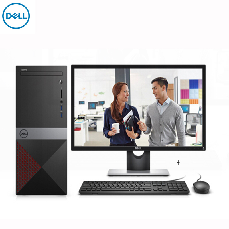 戴尔(DELL)成就3000系列 全新九代酷睿 商用家用台式机电脑 27英寸屏 定制(Intel i7-9700 8GB 1TB GT 730 2GB独显 无光驱 Win10)