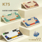 珂芝(KZZI)K75机械键盘有线蓝牙无线2.4G三模gasket结构82键75配列PBT键帽RGB时光机TTC红轴V3