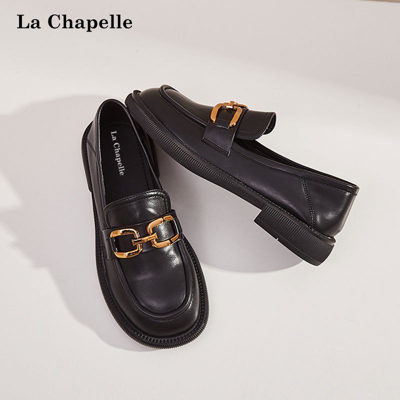 la chapelle/拉夏贝尔乐福鞋经典一脚蹬皮鞋
