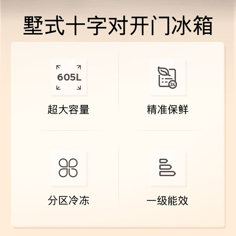 [官方正品]西门子(SIEMENS)605升十字四开门对开门家用冰箱家电以旧换新 一级能效K56L20CMEC高清大图