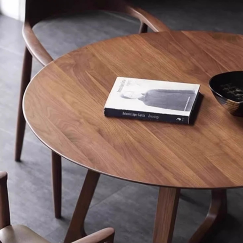 伟樽实木圆餐桌80*80*75cm张高清大图