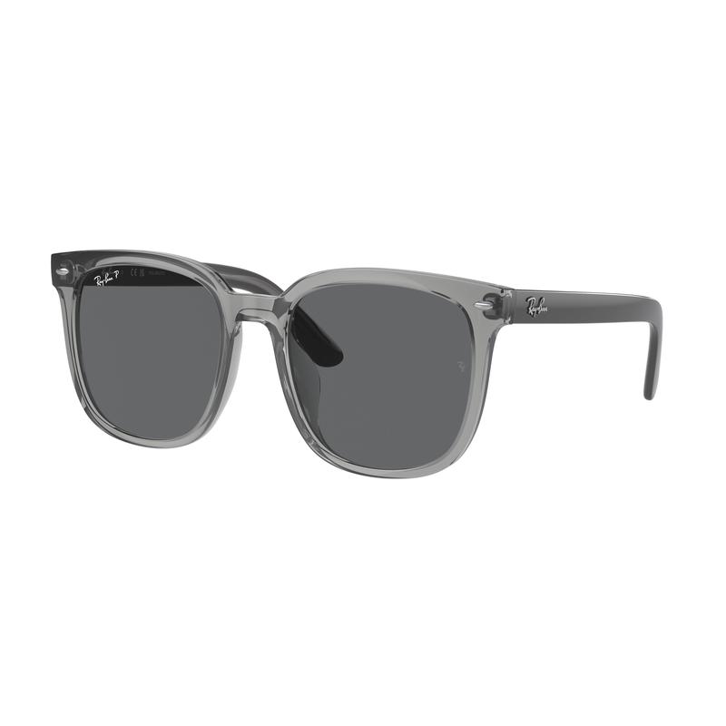 RayBan中性方形全框轻蓝色偏光太阳镜 适合日常休闲出行墨镜25夏季新款