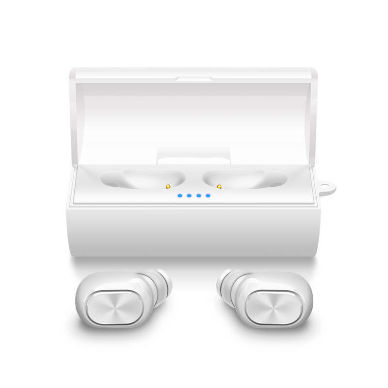 HIGE/2018新款无线蓝牙耳机TWS 320商务运动立体声入耳式双耳 语音游戏 通话清晰 黑色