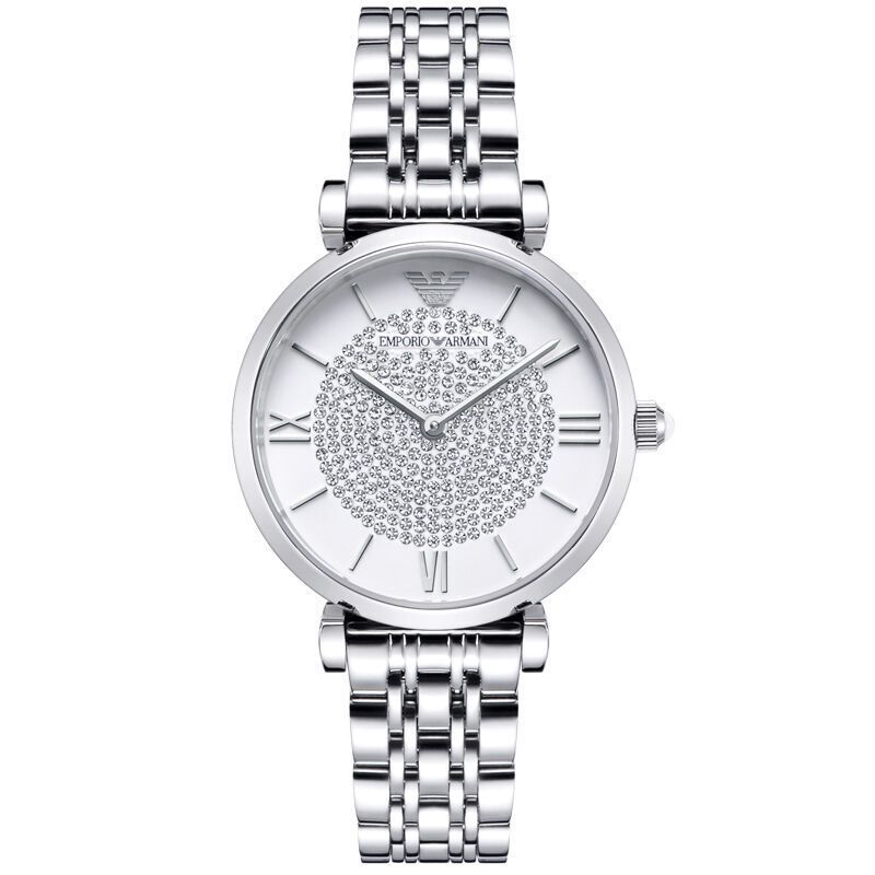 阿玛尼(EMPORIO ARMANI)女士满天星手表 欧美品牌时尚石英表女 AR1925