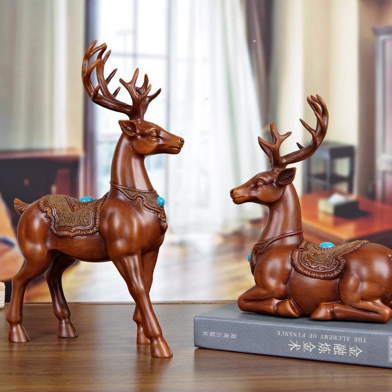 美帮汇麋鹿树脂摆件客厅电视柜酒柜样板间酒柜餐厅软装陈列摆件创意图片