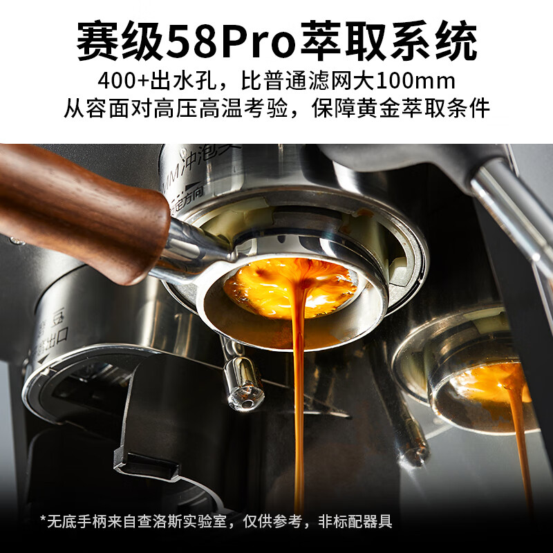小型商用咖啡机意式半自动研磨萃取打奶泡一体机三合一家庭咖啡馆 创业专用 CM656高清大图