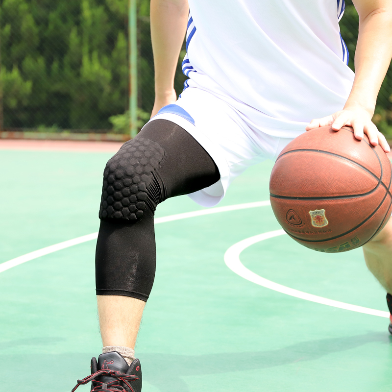 卡顿专业篮球护膝运动长款夏季蜂窝防撞男护腿裤袜跑步护小腿装备