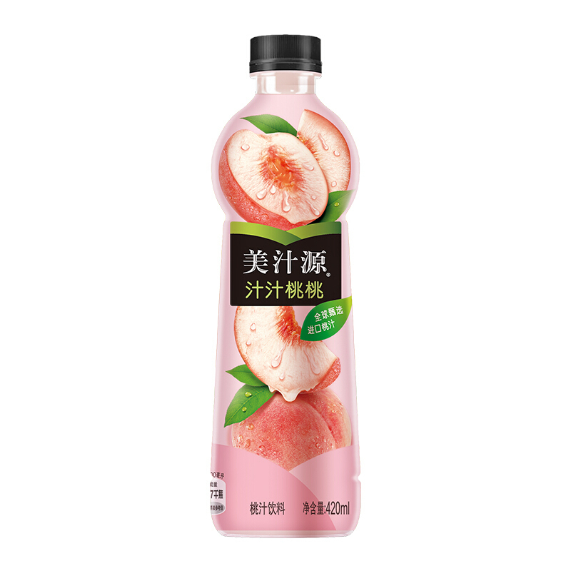 美汁源 Minute Maid 汁汁桃桃 果汁饮料 420ml*12瓶 整箱装
