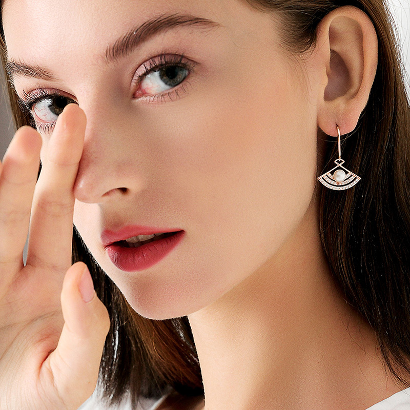 佰色传情复古纯银淡水珍珠耳环女小众设计感中国风气质耳坠耳饰品