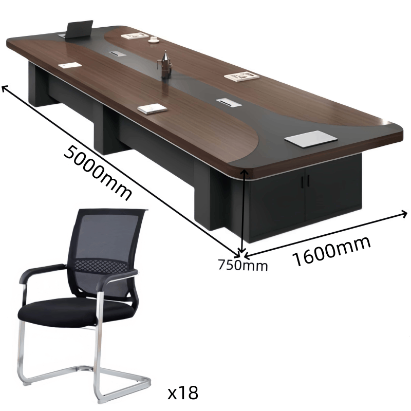 鑫木樽会议桌5m十八椅套高清大图