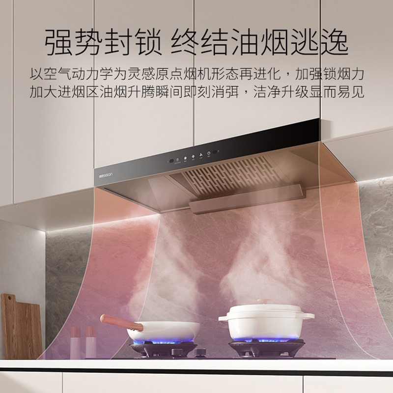 [国补20%]帅康(sacon)T810抽油烟机欧式24立方大吸力吸油烟机一级能效自动清洗家用厨房顶吸式脱排油烟机抽烟机