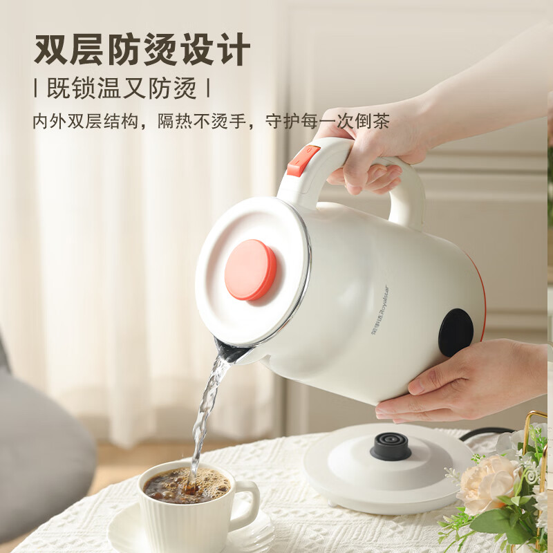 荣事达(Royalstar)Z 新风尚电热水壶1.5L家庭式容量双层隔热防烫速腾烧水壶开水壶 RS-KT1506A高清大图