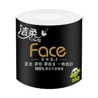 洁柔(C&S)卷纸 黑Face系列 四层160g*27卷 有芯卷筒卫生纸(整箱售卖 )