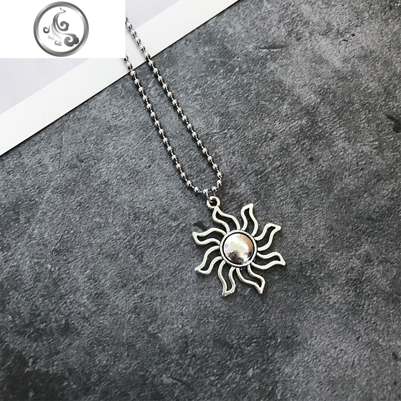 ins土酷蹦迪项链欧美嘻哈冷淡风天使人鱼尾复古吊坠锁骨链男女潮 JiMi高清大图