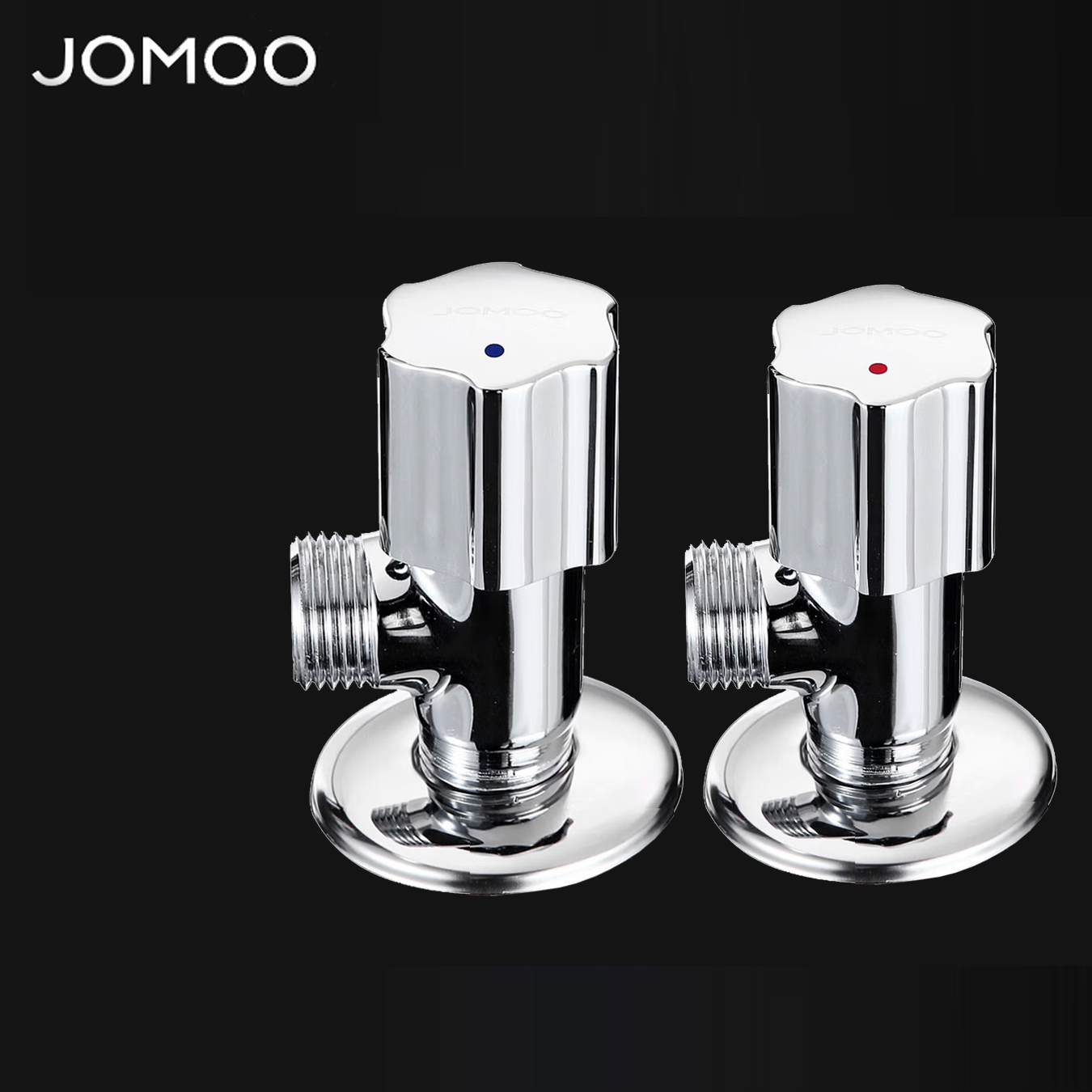 九牧(JOMOO)角阀铜角阀紫荆花款三角阀四分接口家用角阀74054/44054高清大图