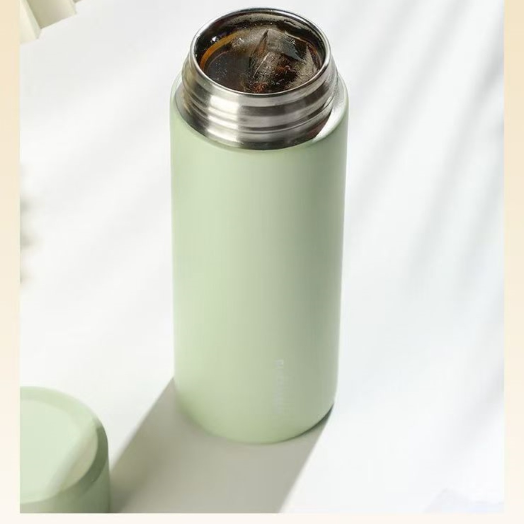 富光保温杯女士高档不锈钢医用316内胆绿色400ml高清大图