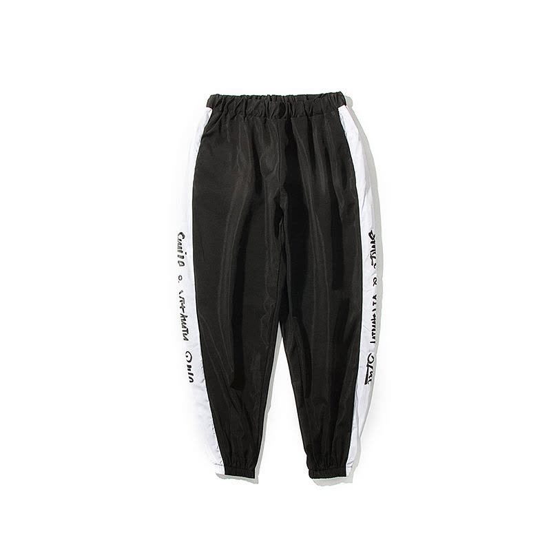 个性的裤子男日系原宿bf风嘻哈束脚运动裤日韩风潮牌帅气韩风图片