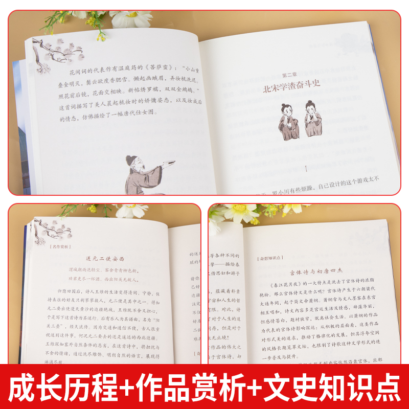 漫游大唐+穿梭两宋-全4册 [正版]全四册诗词少年大冒险 漫游大唐上下 穿梭两宋上下历史知识唐诗宋词 趣味学诗词故事励志高清大图