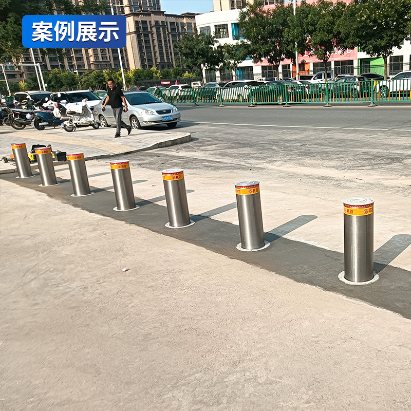 启功全自动升降柱不锈钢电动液压防撞柱单位学校隔离警示阻车器深埋款1100高清大图