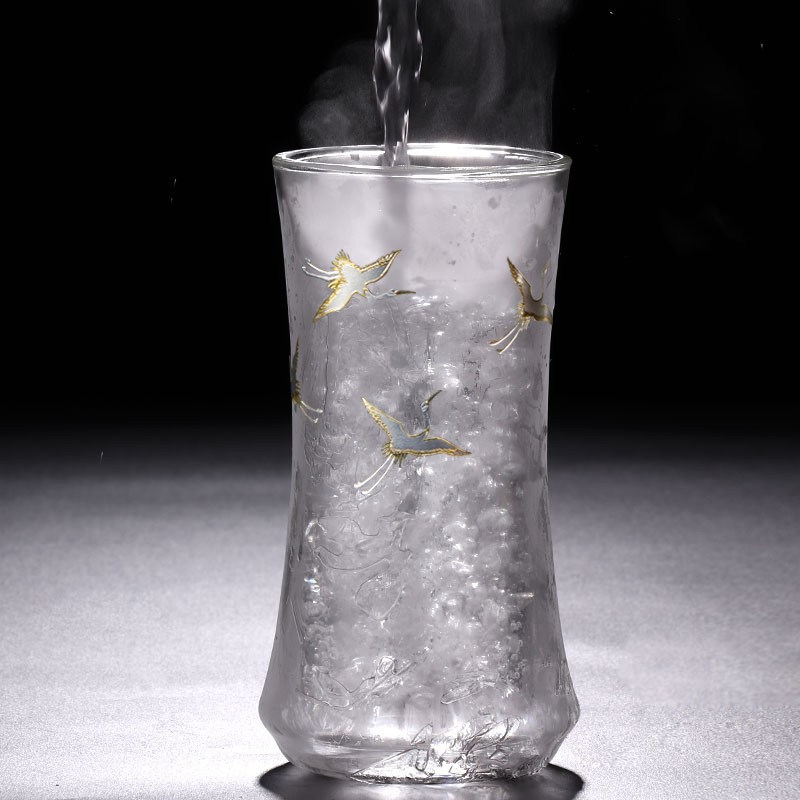 个杯堂 金银烧仙鹤双层对杯