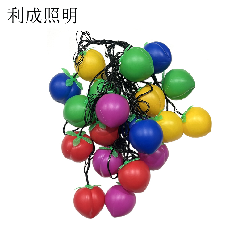 利成照明 LED灯笼串 10米20灯 桃子款高清大图