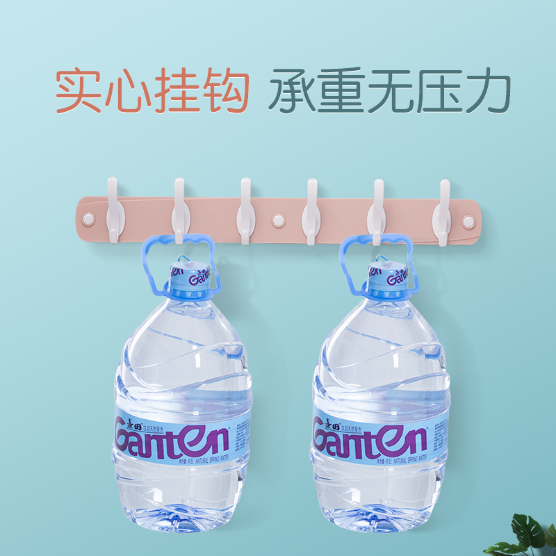 茶花(CHAHUA)凤凰强力排钩粘胶免打孔门后挂衣钩创意厨房毛巾免钉钩子颜色随机高清大图