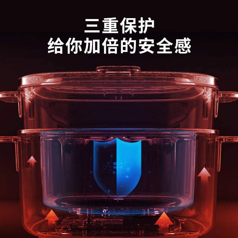 电火锅电煮锅多功能一体小型家用宿舍学生电炒锅蒸煮炒电热火锅