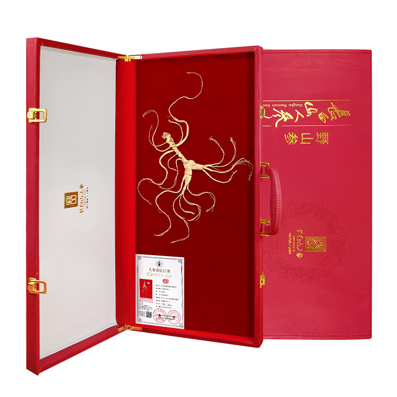 长白山人参野山参肉质饱满参味浓郁皮老纹深皂苷丰富礼盒装15g