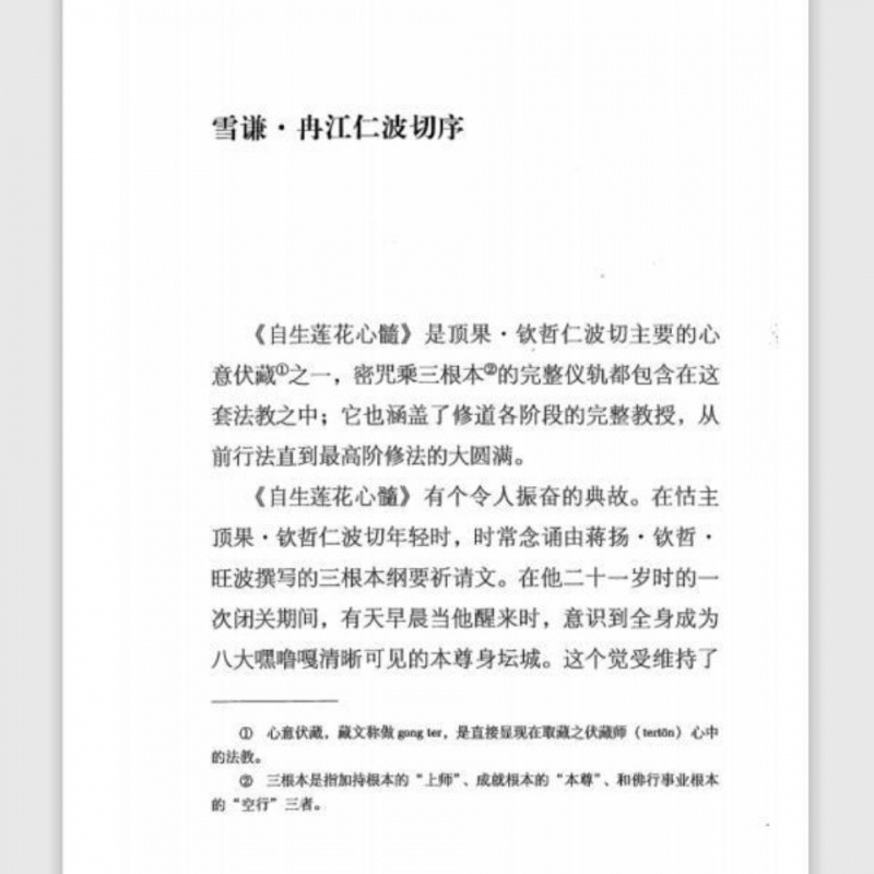 明示甚深道《自生莲花心髓》前行释论 顶果钦哲法王高清大图