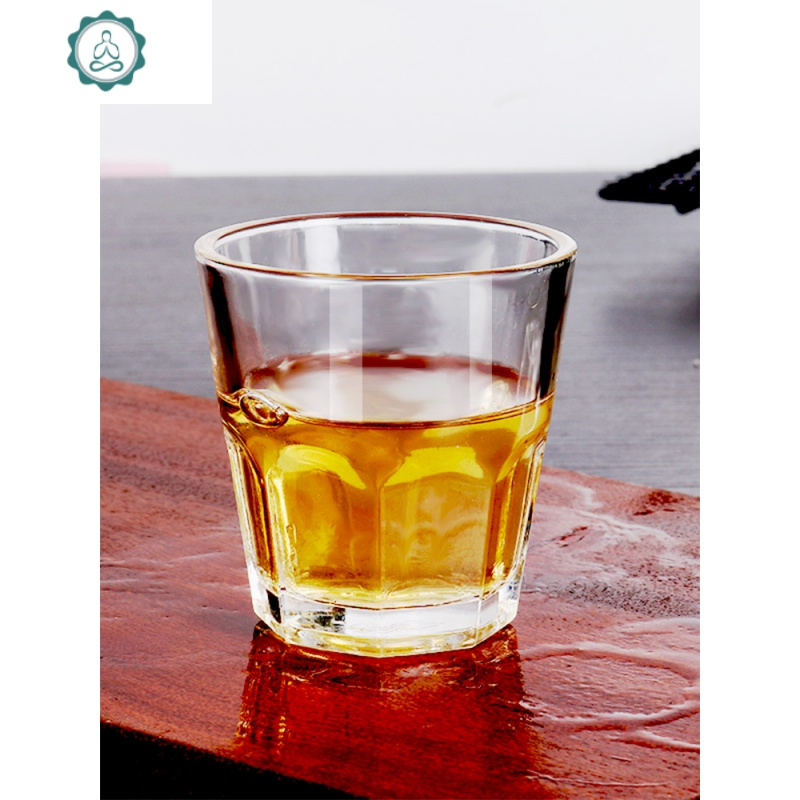 白酒杯套装2两酒杯100ml啤酒杯小号一两二两玻璃大号酒杯白酒家用封后