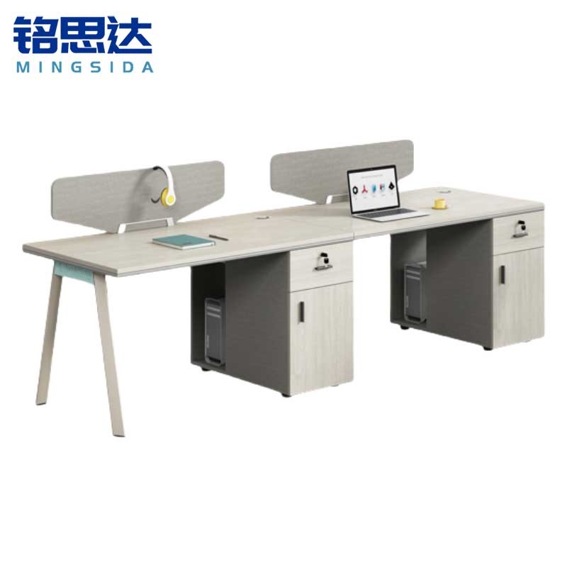铭思达屏风办公桌E字双人位张高清大图