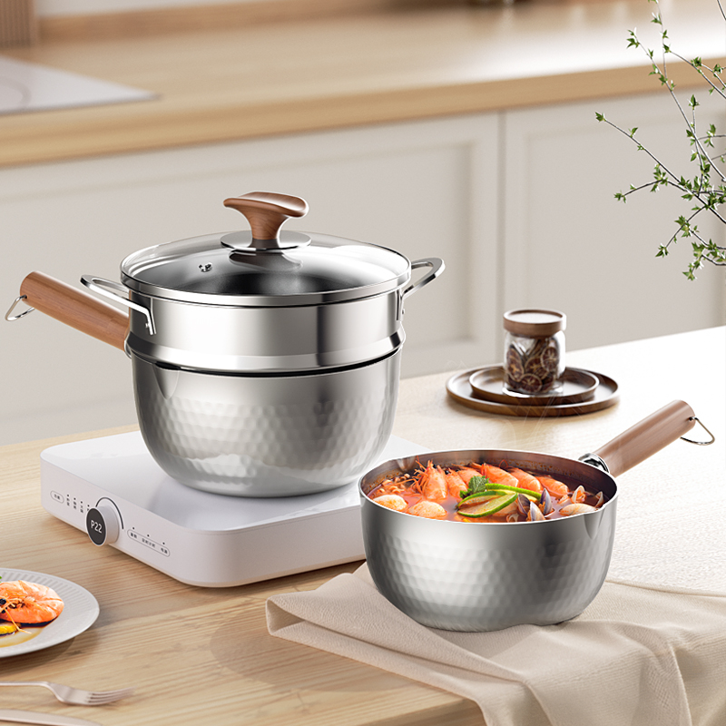 康巴赫316L三层钢雪平锅高清大图