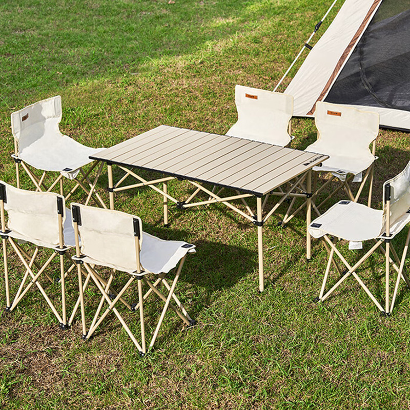 尚烤佳折叠桌椅7件套固定连接卡扣铝合金材质SKJ-366(包装随机)高清大图